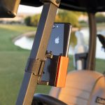 Golf cart phone holder